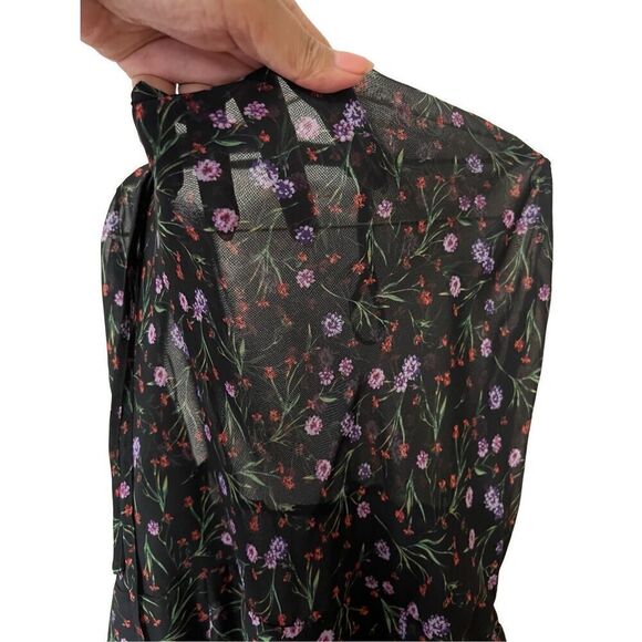 JOA womens Cowl Neck Floral Sheer Jumpsuit NWT - Picture 5 of 9